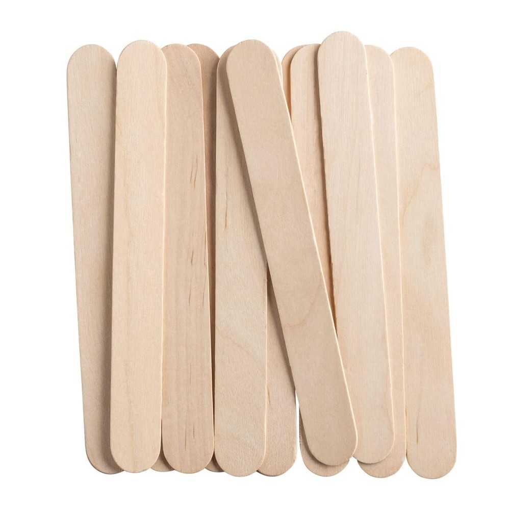 GUSTO [100 Count] Jumbo 6 Inch Wooden Multi-Purpose Popsicle Sticks, Craft St…