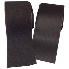 6″ Inch Wide x 1 Yard (3 Feet) BLACK Sew on Hook & Loop Tape Set ~ FREE SHIPPING
