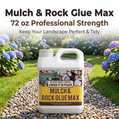 Mulch & Rock Glue Max 72oz – Premium Gravel Stabilizer Glue, 2.12L Strong Bond F