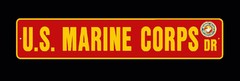 U S MARINE CORPS Street Sign 6″x30″ Military Decal USMC