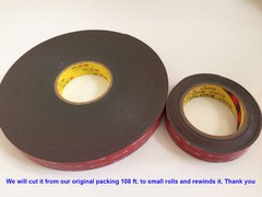 3M VHB #5952 1/4″ x 15/21/36/108 ft Double-sided Acrylic Foam Tape Automotive.