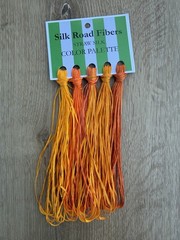 Silk Road Fibers Straw Silk Embroidery Needlepoint Thread Oranges Fall Halloween