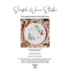 Create the Life you Love Motivational Quote – Cross Stitch Pattern