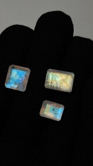 Rare 5A Quality Rainbow Moonstone Good Fire Baguette Shape Cut 8×11 to 10×14 MM