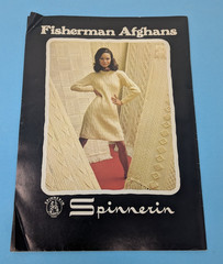 Vintage 1972 Spinnerin Fisherman Afghans Knitting Pattern Book Vol 222