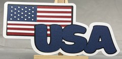 USA Title Die Cut Scrapbook Embellishment Disney World Showcase Epcot
