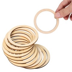 Circle Decor Natural Wood Color For Birthday Party 50Pcs 3In Diameter