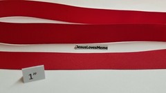 Grosgrain Ribbon 1 Inch Solid Color Red #250 Double Sided Christmas Bright Color