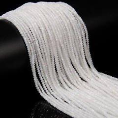 Natural Rainbow Moonstone Faceted Rondelle Beads Size 1.5x2mm 15.5” Strand