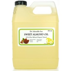 Sweet Almond Oil 100% Pure all natural from pressed almonds Hexane-Free
