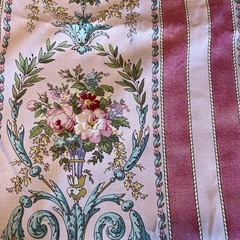 Hannah Bella Dusty Pink Floral Rose Vase Wide Border Stripe Robyn Pandolph 2 Y