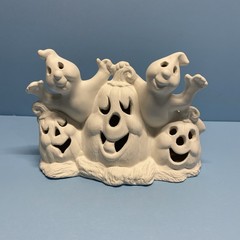 Ceramic Bisque Pumpkins And Ghosts Ready To Paint From Year 1992 Vintage