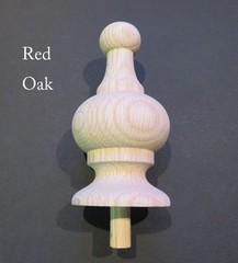 Wood Finial 4 7/8H Choice: Maple,Oak,Cherry,Mahogany,Walnut bedpost #57