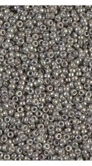 MIYUKI 15/0 ROUND SEED BEAD, 15-1865, OPAQUE SMOKE GRAY LUSTER
