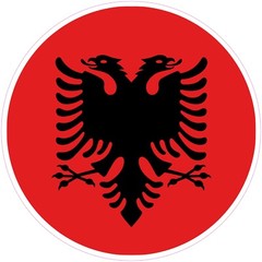 Albania Country Round Shape Flag Heat Transfer Vinyl Iron On HTV