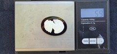 Victorian Style Black Onyx Jet White Carved Cameo 3D Effect Jewelry Making Gem