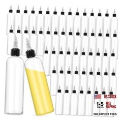100 Pcs 4oz Squeeze Bottle, Hair Oil Bottles For Hair 4 Oz Plastic Squeeze