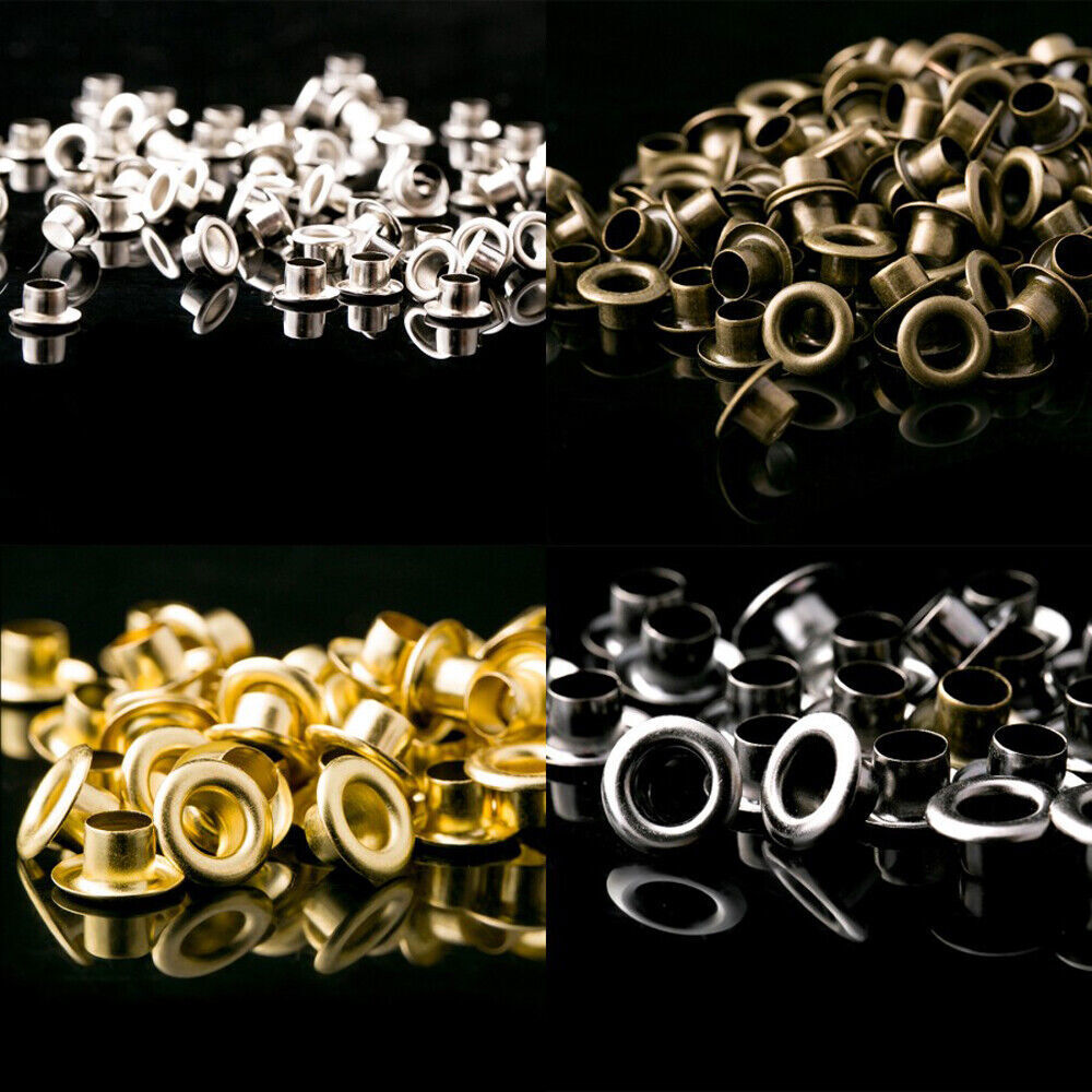 Brass Eyelets With washers Leather Craft Grommet Banner 4/5/6/8/10/12/14/17mm