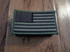 U.S MILITARY ARMY MARINE CORPS AMERICAN FLAG ARM PATCH SUBDUE OD GREEN