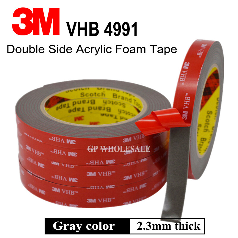 3M VHB 4991 Gray Double-sided Acrylic Foam Tape length 3 Meter * Thickness 2.3mm