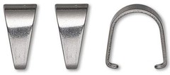 10 Stainless Steel 10x6mm Ice Pick Pinch Bails with 9mm Grip Length
