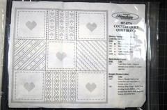 Herrschners® COUNTRY QUILT Stamped Cross-Stitch 6 Blocks 18″ X 18″ NO Floss