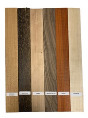 6 Pack Combo,Variety Species Thin Stock Lumber Board Wood Blanks 1/4″ x 2″ x 16″