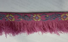 5 Yards pink yellow blue Jacquard Ribbon Trim Multi-Color cotton fringe 1 3/8″