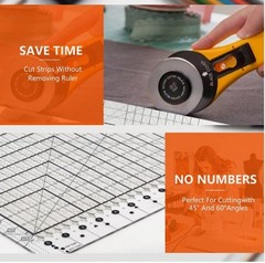 Slotted Quilting Ruler XL, 17-3/4in x 22in Slotted Quilting Rule, Squared Slo…