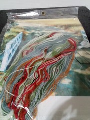 New Stitchery Needle Treasures country bridge portions printed in full color