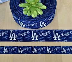 7/8 & 1.5″ (1YD) Los Angeles Dodgers Grosgrain Ribbon Baseball Sports Ribbon