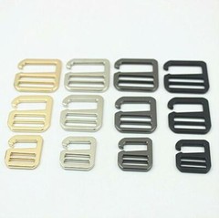 Zinc Alloy Flat G Hook Webbing Buckles Adjusters Bag Backpack Luggage Hardware