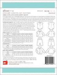 Oliver + S Lullaby Layette Set 0-24M Sewing Pattern- Adorable! 4 Pieces!