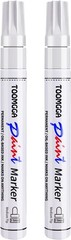 Durable White Paint Markers – Permanent Oil-Based, Quick Dry, Waterproof, 2 Pack