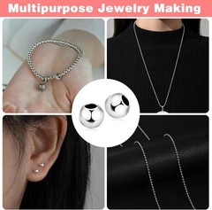 50Pcs 925 Sterling Silver Beads for Jewelry Making 3Mm Sterling Silver Spacer