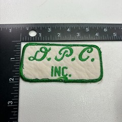 Vintage Unknown Letter Initials D.P.C. DPC INC Advertising Patch O41O