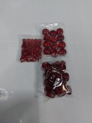 Vintage Glass Ruby Smooth Handmade Beads Round And Oval Small And Large