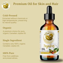 Organic Cold-Pressed Golden Jojoba Oil 100% Pure Skin Hair Face Moisturizer