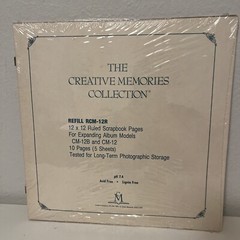 Creative Memories 12×12 Ruled Scrapbook Pages 10 Pgs RCM-12R for CM-12B & CM-12