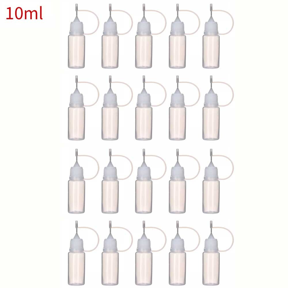 20/40Pcs 10ml Needle Tip Glue Bottle Dropper Plastic Bottles_for DIY Painting