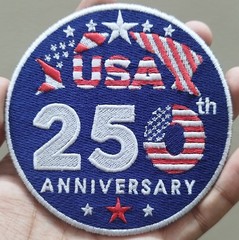 USA 250th Anniversary Patriotic American Iron On Patch-Sew Patch – Embroidered