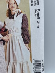 McCall’s Pioneer Costumes Dress Apron Sewing Pattern Size 8 10 M7220 Uncut 2015