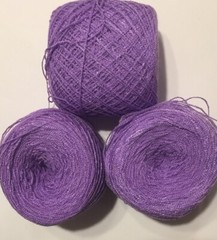 Lace yarn Crystal Color 23-Lilac .Acrylic/Rayon. 900 yards Each.1 lot of 3.