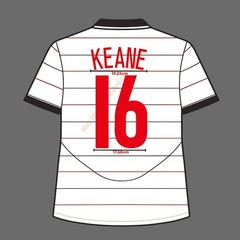 04–05 Man United Third Name Set – Keane #16 Velvet Fan Made Heat Transfer Patch