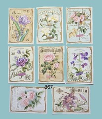 Floral Botanicals Journal Cards Supplies Scrapbooks Junk Journal #867