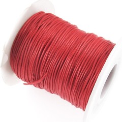 Red 1mm Waxed Cotton Cord, 70 Meters, Macrame, Beading String