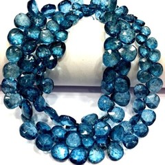 Natural London Topaz Faceted Heart Shape Beads London Topaz Gemstone Beads.