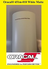 24″ x 10 FT Roll White Matte Oracal 651 Vinyl Adhesive Cutter Plotter Sign 010