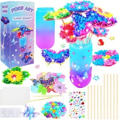 FJBICODA Poke Art Flower Bouquet Craft Kit – Arts small to medium, Multicolor