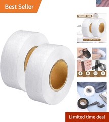 2 Rolls No-Sew Hemming Tape – 1/2 Inch Iron-On Fabric Adhesive for Easy Repairs
